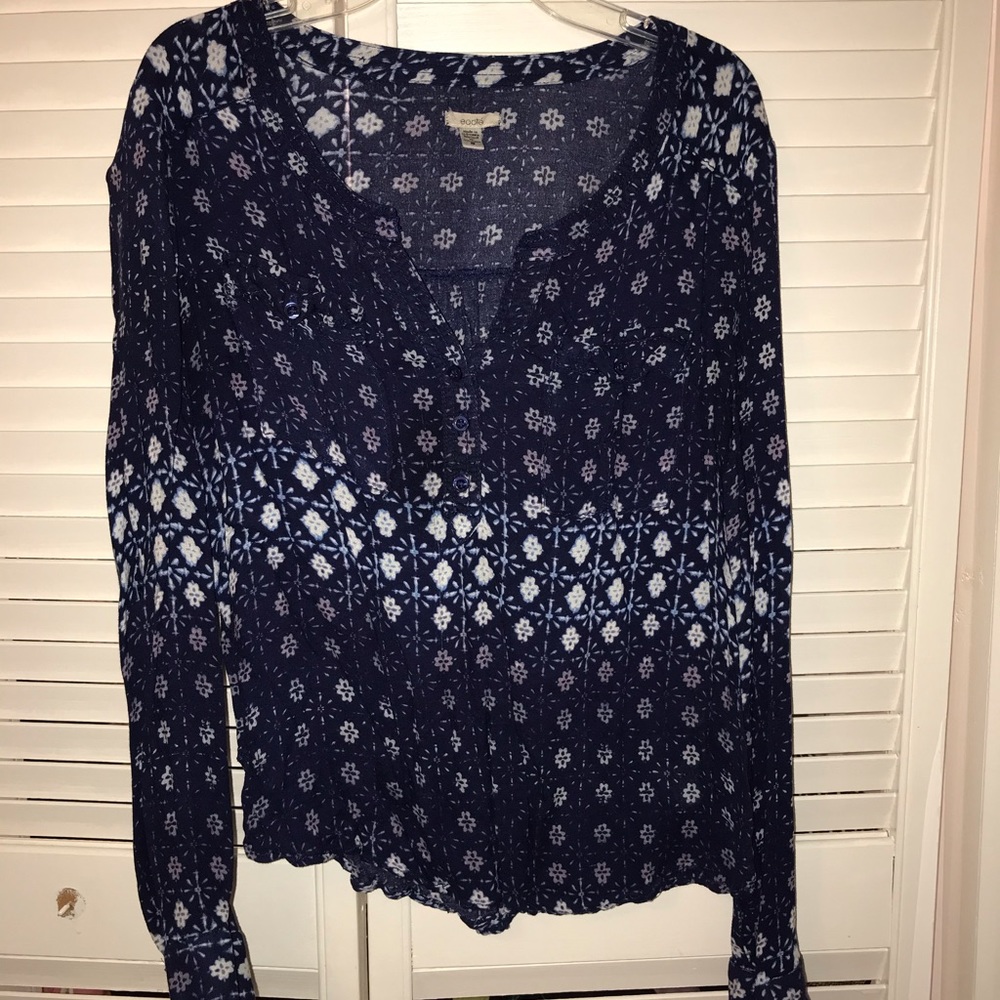 🦋 Dark Blue Floral Blouse 🦋